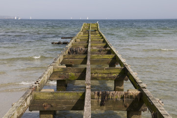 Fototapeta premium Holzsteg, Eckernförde, Schleswig-Holstein, Deutschland