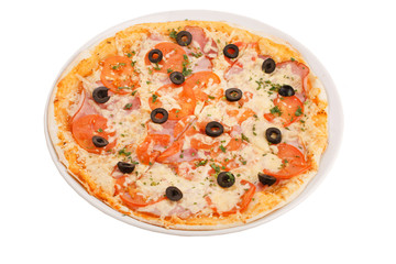 pizza isolated on white background