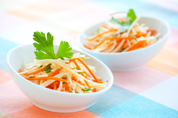 kohlrabi and carrot salad