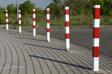 Stra&szlig;enpfosten, Nordrhein-Westfalen, Deutschland