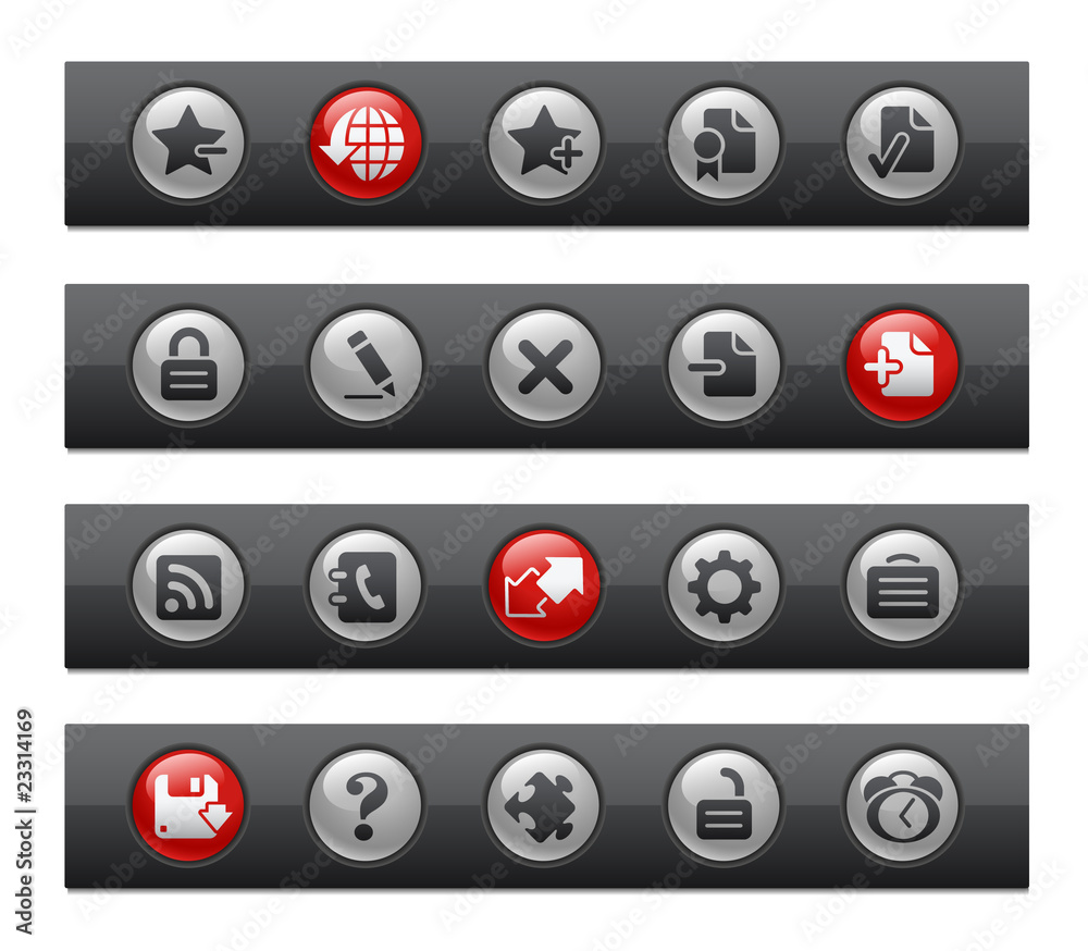 Wall mural web site & internet plus // button bar series