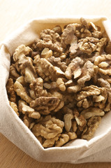 Walnuts in bag