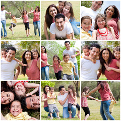 Happy family enjoying in the park