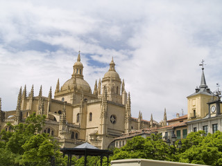 Fototapeta na wymiar Segovia, catedral, ciudad Patrimonio de la Humanidad, España