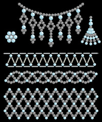 Bead adornments. Vector illustration