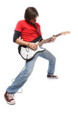 Guitar player playing rock and roll