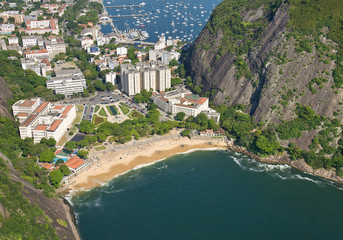 A dramatic cove and beach in Rio De Janeiro