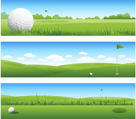 Golf background banners