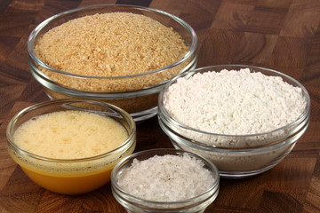 breaded ingredients