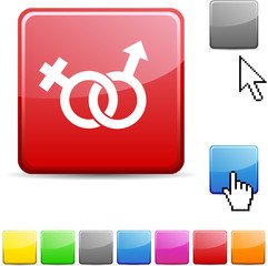 Sex glossy button.
