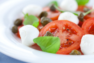 Caprese salad with capers