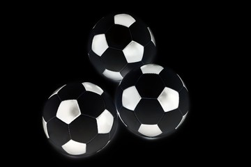 Fototapeta premium dark soccer balls