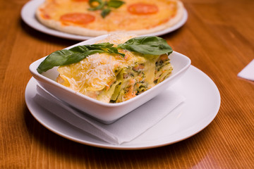 The vegetable lasagna.
