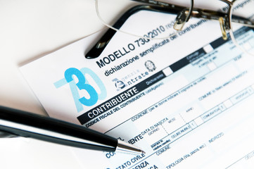 modulo di dichiarazione dei redditi 730