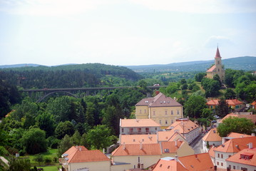 Fototapeta na wymiar Widok od strony Starego Miasta, Veszprem, Węgry