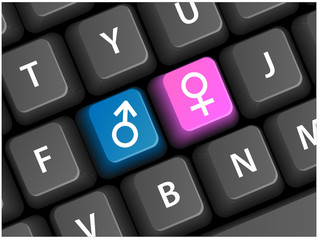 MALE & FEMALE Symbols on keyboard (finding love dating)