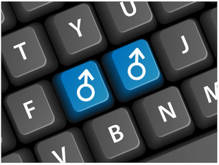 MALE SYMBOLS on Keyboard (gay homosexual orientation sex pride)