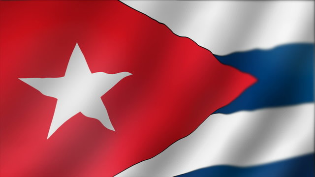Cuba - waving flag detail