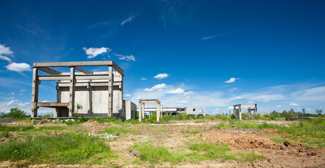 Abandoned industrial buildings