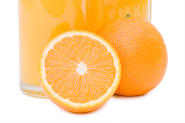 Orange juice in a decanter isolated