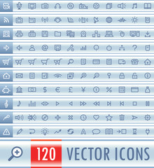 Set of 120 vector web icons