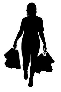 recommend clip art: woman shopping silhouette