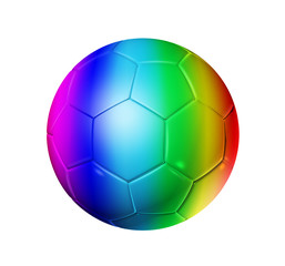 Fototapeta premium Rainbow soccer football ball