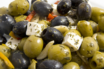 Plate with olives