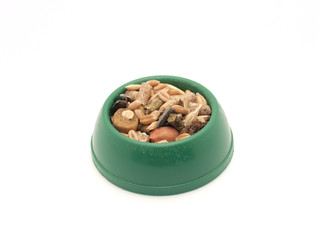 Forage for animals in a bowl