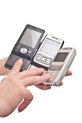 Three mobile phones