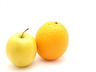 Orange and apple