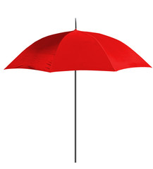 one red umbrella