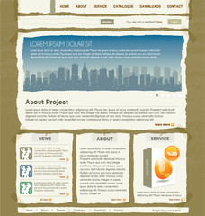 Vector web site design template