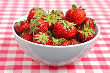 Bowl with strawberries