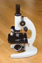Microscope on a table
