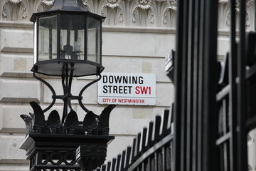 Naklejka premium downing street city of westminster