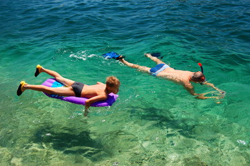 Snorkeling w Chorwacji - obrazy, fototapety, plakaty