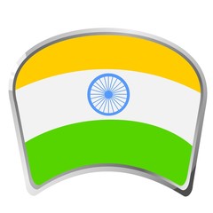 The button with a flag of India