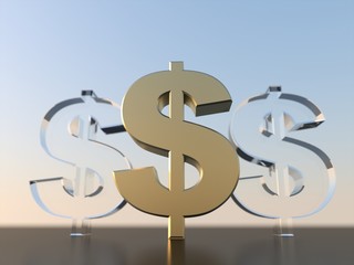 Gold dollar signs macro