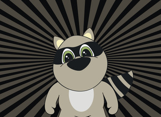 raccoon cartoon background