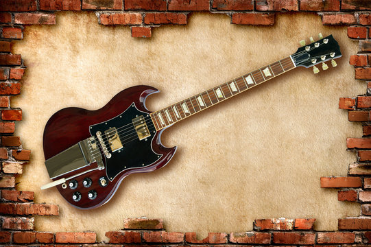 red guitar