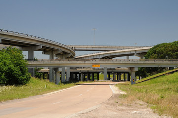 Highway leading to underpass