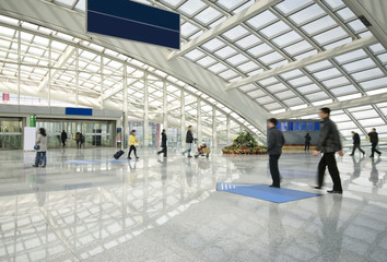 Passenger in the Beijing airport