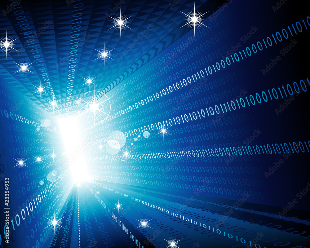 Leinwandbilder Technology background of Binary code.