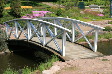 Footbridge in a park
