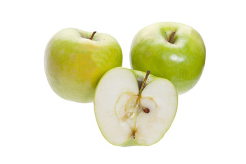 Apple on white background