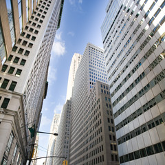 Fototapeta na wymiar Wieżowce na ulicach Nowego Jorku