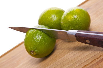 Lime on cutting board