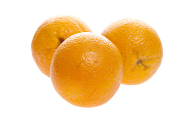 Orange on white background