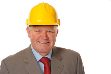 Successful mature businessman or foreman